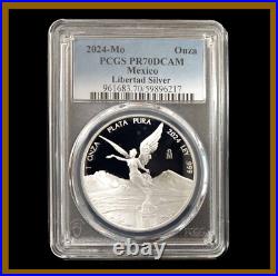 Mexico Libertad 1 Oz Silver Proof Coin, 2024 Mo PCGS PR 70 DCAM Mexico Libertad 1 Oz Silver Proof Coin, 2024 Mo PCGS PR 70 DCAM