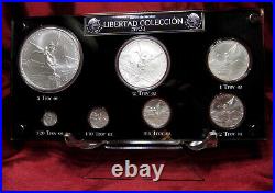 Mexico Libertad 7 Coin Set 8.9 Ounces Silver? BU? Original Mexican Collection