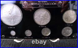Mexico Libertad 7 Coin Set 8.9 Ounces Silver? BU? Original Mexican Collection