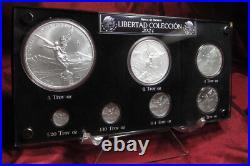Mexico Libertad 7 Coin Set 8.9 Ounces Silver? BU? Original Mexican Collection
