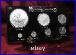 Mexico Libertad 7 Coin Set 8.9 Ounces Silver? BU? Original Mexican Collection