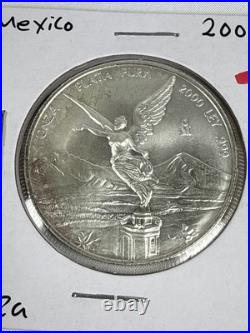 Mexico Liberty 2000 1Oz. 999 Fine Silver Coin Una Oz Libertad Plata Pura. 999