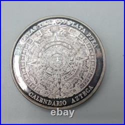 Mexico Pancho Villa Dos Onzas troy. 999 plata pura coin calendario Azteca Hero