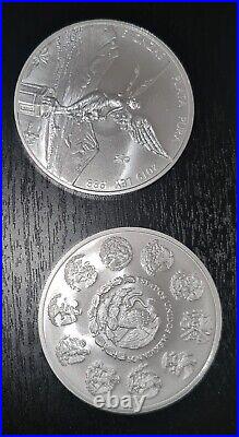 México silver coins lot of 5 Of 5 Oz Libertad 2019