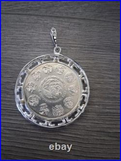 Moneda centenario libertad de 1 OZ, moneda y bizel plata 925 plata real MX