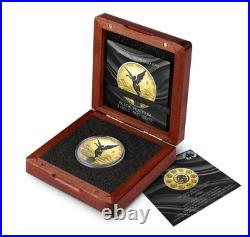 NEW 2024 Mexico Libertad Black Platinum &Gold Gilded 1 oz. 999 Silver Coin BOX