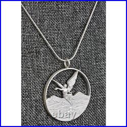 NEW Mexican Libertad Angel Silver Half Ounce Cut Out Coin Pendant
