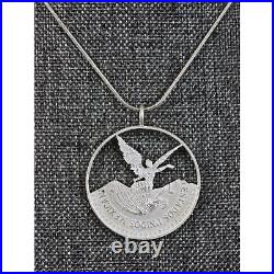 NEW Mexican Libertad Angel Silver Half Ounce Cut Out Coin Pendant