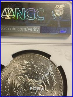 NGC MS65 1984 Mo Mexico Libertad 1 Onza Silver