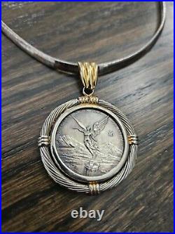 Necklace 1996 MO Mexico 1/4oz. 999 Silver Libertad Mexican Coin 1/50,000