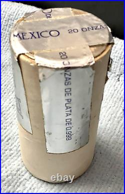 OBW BU Bank Wrapped Roll 1985 Mo Mexico Onza Libertads 20 1oz. 999 Silver Coins