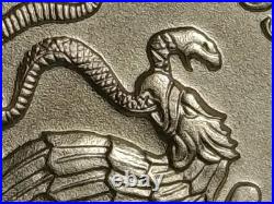 Onza Libertad Mexico 2012 plata. 999 con error de remarcacion en anv y reverso