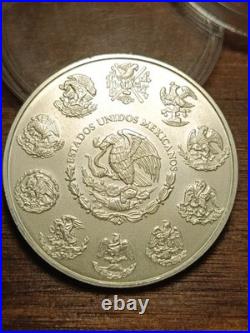 Onza Libertad Mexico 2012 plata. 999 con error de remarcacion en anv y reverso