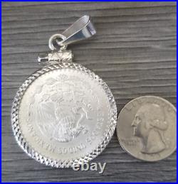 Plata 925 moneda 1 oz centenario libertad moneda y bizel plata 925 plata real