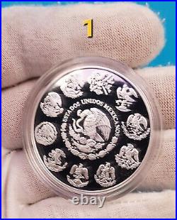 Proof Silver Libertad 5 Coin set Mexican Fractional Limted Mintage-Low #0237