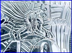 REVERSE PROOF 3 oz 2022 Libertad Mexico 999+ Silver Coin Bar Banco de SALE