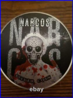 Rare 2021 Narcos Mexican Libertad 1oz. 999 Silver Skull Coin Limited Edition