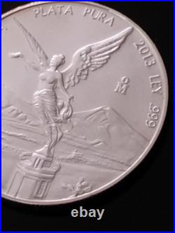 Read Desc! 2013 Mexican Libertad Mo 1oz. 999 Silver Bullion Coin BU! 