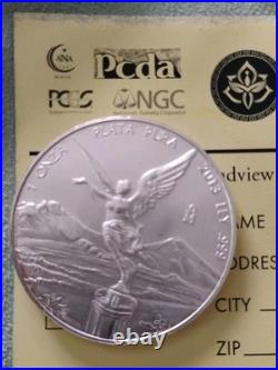Read Desc! 2013 Mexican Libertad Mo 1oz. 999 Silver Bullion Coin BU! 