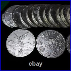 Roll of (20) 2013 Mexico 1 oz Libertad onza plata. 999 Silver Coins BU