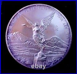 Uncirculated Mexico 1996.999 Silver 5oz Libertad Mexican Coin in box 1/20,000