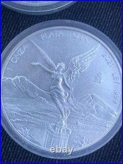 Uncirculated Silver 1 oz Libertad 5-Piece 2017,17,20,21,21 total of 5 ounces