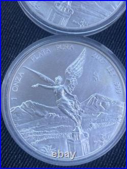 Uncirculated Silver 1 oz Libertad 5-Piece 2017,17,20,21,21 total of 5 ounces