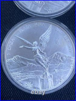 Uncirculated Silver 1 oz Libertad 5-Piece 2017,17,20,21,21 total of 5 ounces