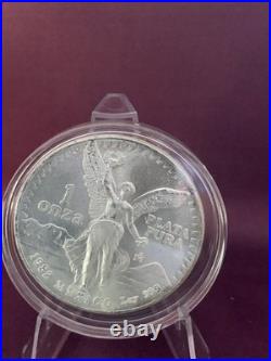 Vintage 1982 1 Oz. 999 Silver Mexico Mo Libertad 1 Onza Plata Pura First Year